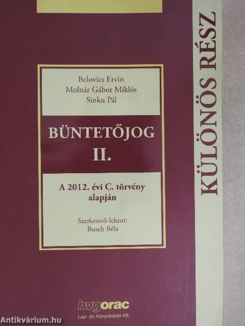 Büntetőjog II.