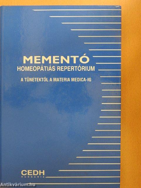 Mementó homeopátiás repertórium - CD-vel