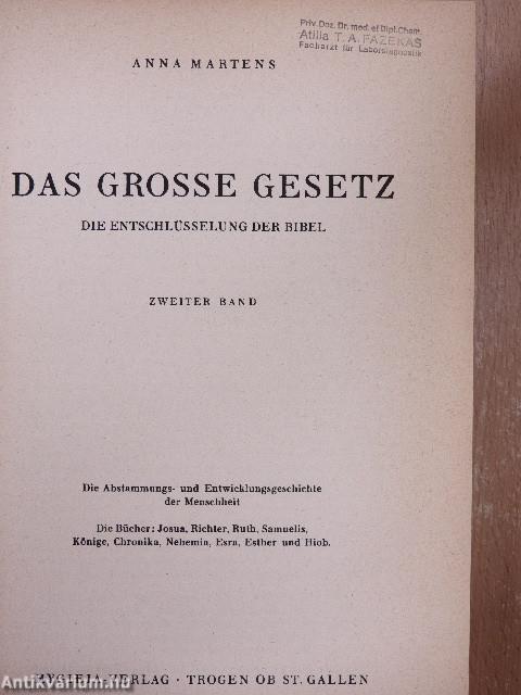 Das Grosse Gesetz II.