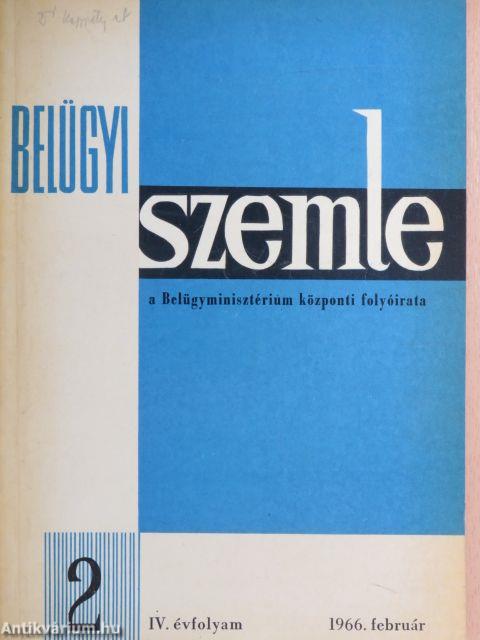 Belügyi Szemle 1966. február