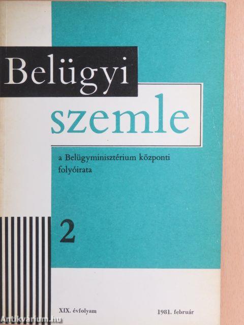 Belügyi Szemle 1981. február