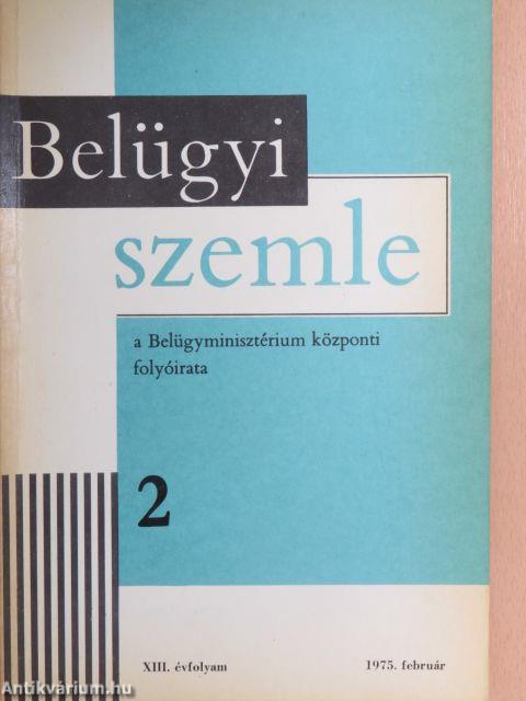 Belügyi Szemle 1975. február