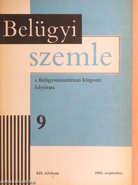 Belügyi Szemle 1981. szeptember