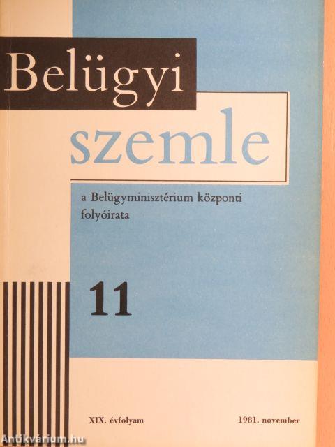 Belügyi Szemle 1981. november