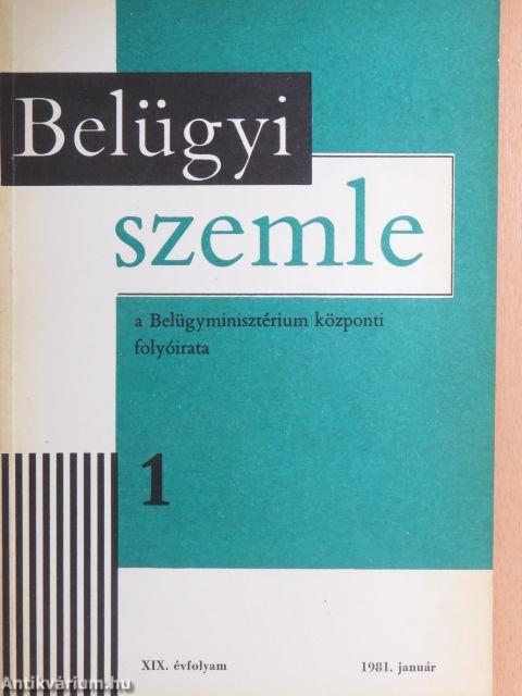 Belügyi Szemle 1981. január