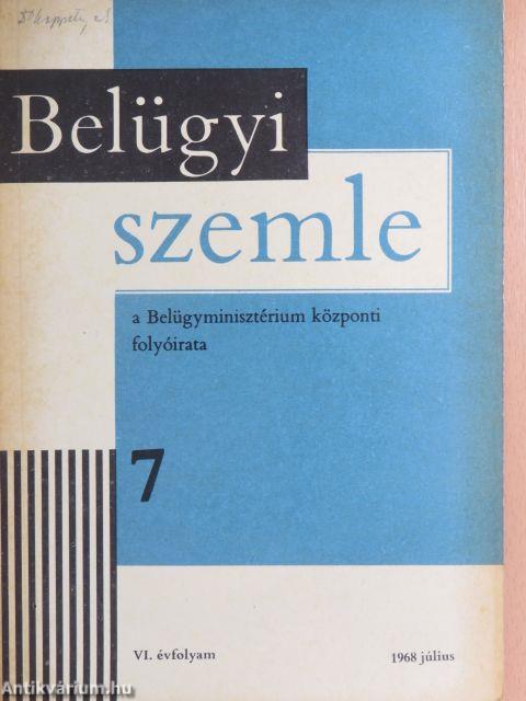 Belügyi Szemle 1968. július