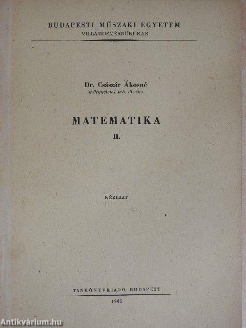 Matematika II.