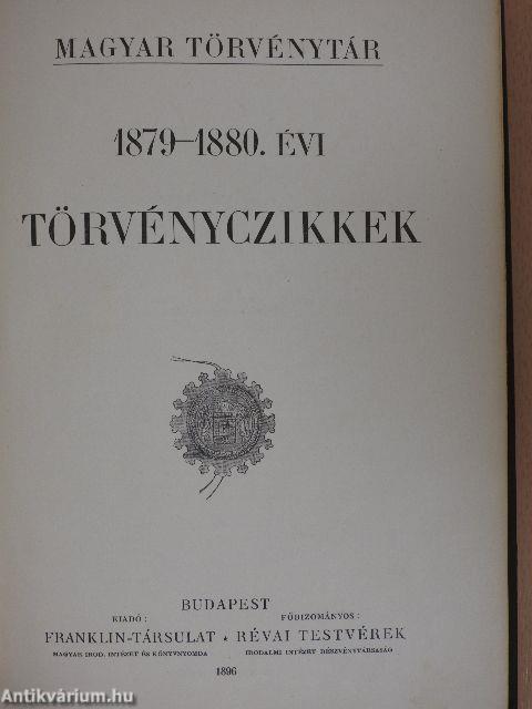 1879-1880. évi törvényczikkek