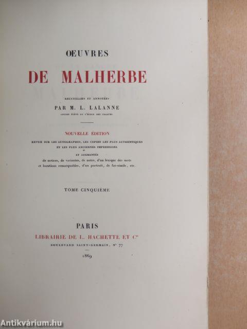 Oeuvres de Malherbe V.