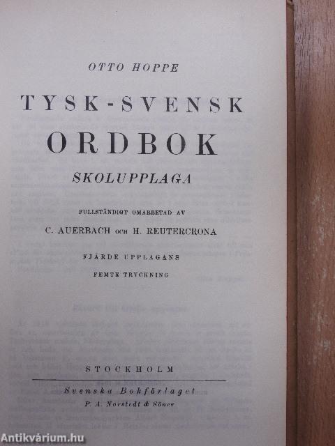 Tysk-Svensk Ordbok/Svensk-Tysk Ordbok