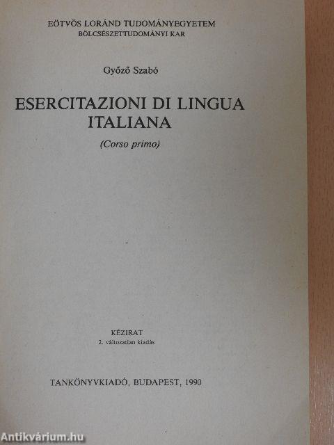 Esercitazioni di lingua italiana