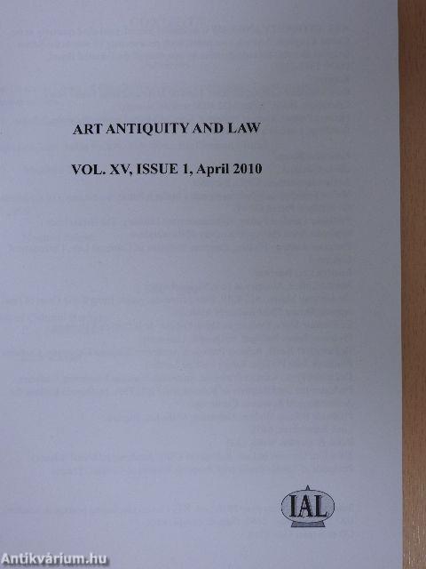 Art Antiquity and Law April 2010