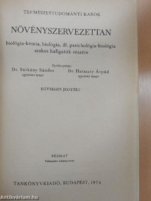 Növényszervezettan