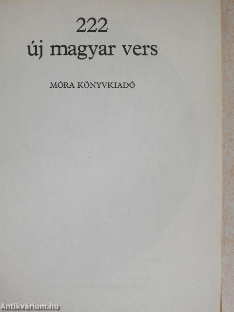 222 új magyar vers