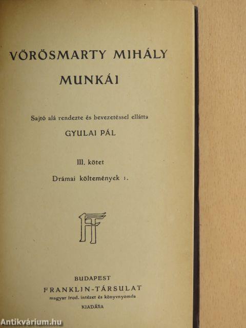 Vörösmarty Mihály munkái III.