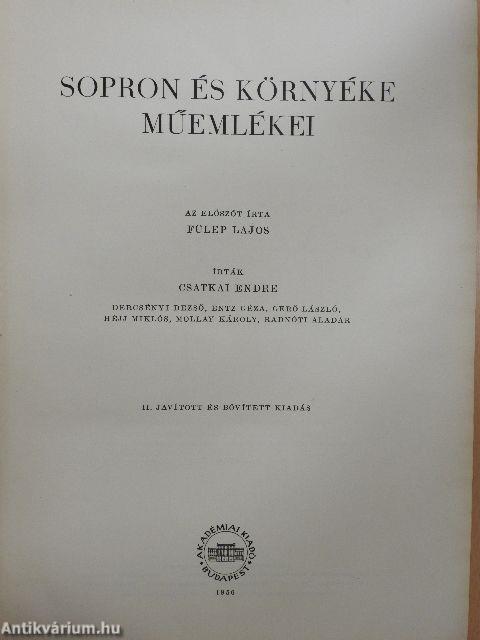 Sopron és környéke műemlékei