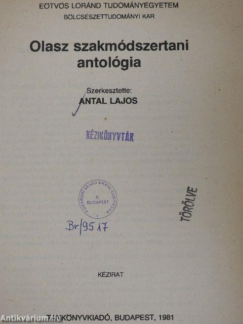 Olasz szakmódszertani antológia