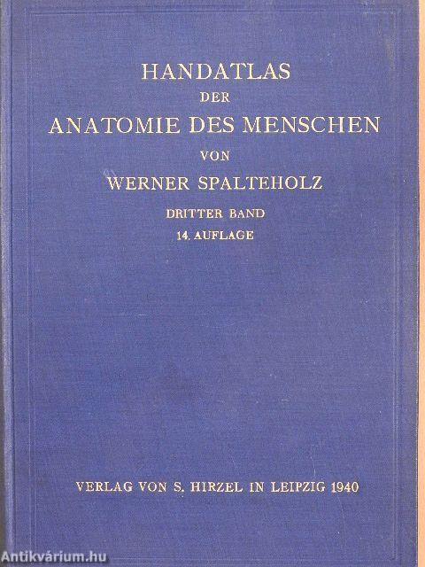 Handatlas der Anatomie des Menschen 1-3.