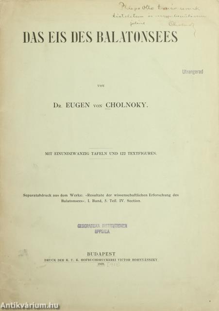Das Eis des Balatonsees (dedikált példány)