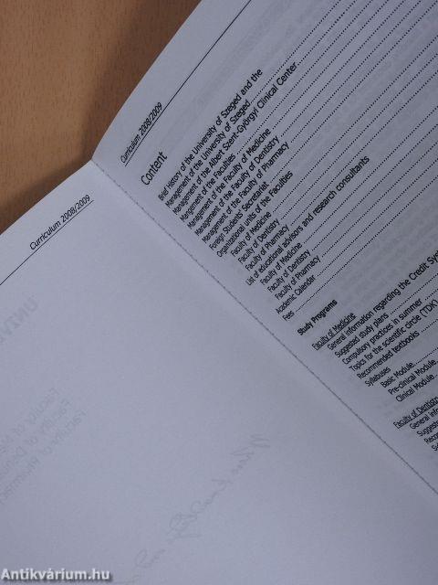 University of Szeged: Faculty of Medicine, Faculty of Dentistry, Faculty of Pharmacy