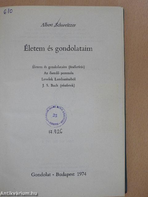 Életem és gondolataim