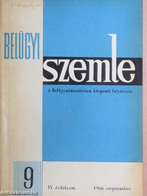 Belügyi Szemle 1966. szeptember