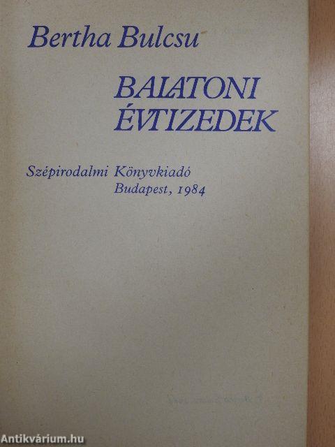 Balatoni évtizedek