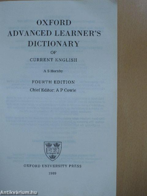Oxford Advanced Learner's Dictionary of Current English
