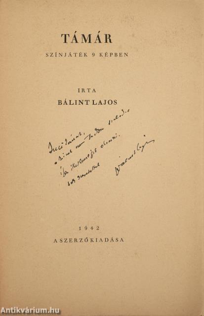 Támár (számozott, dedikált példány)
