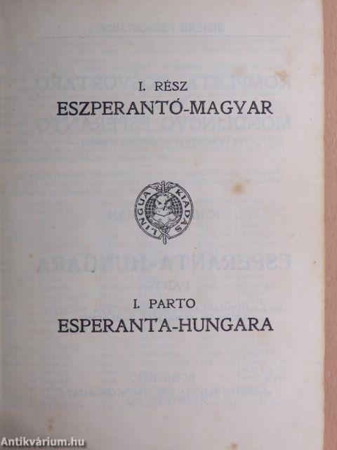 Az eszperantó világnyelv teljes kézi szótára I-II.