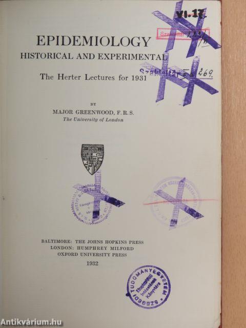 Epidemiology Historical and Experimental