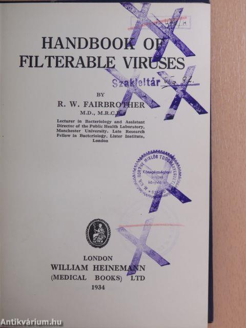 Handbook of filterable viruses