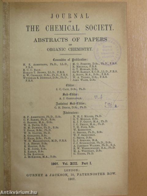 Journal of the Chemical Society 1907/I.