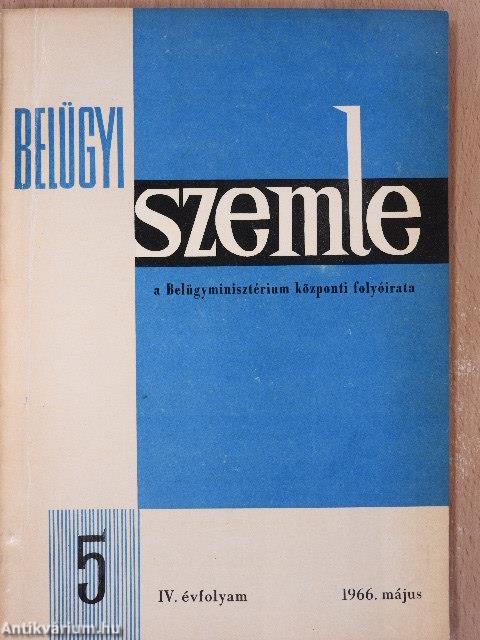 Belügyi Szemle 1966. május