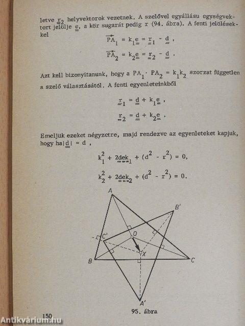 Vektorok a geometriában