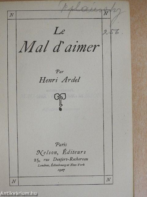 Le Mal d'aimer