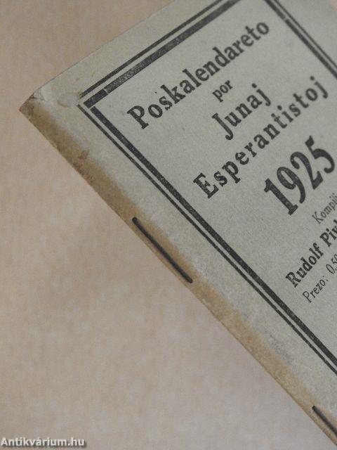 Poskalendareto por Junaj Esperantistoj 1925.