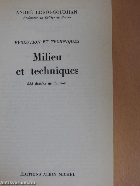 Milieu et techniques