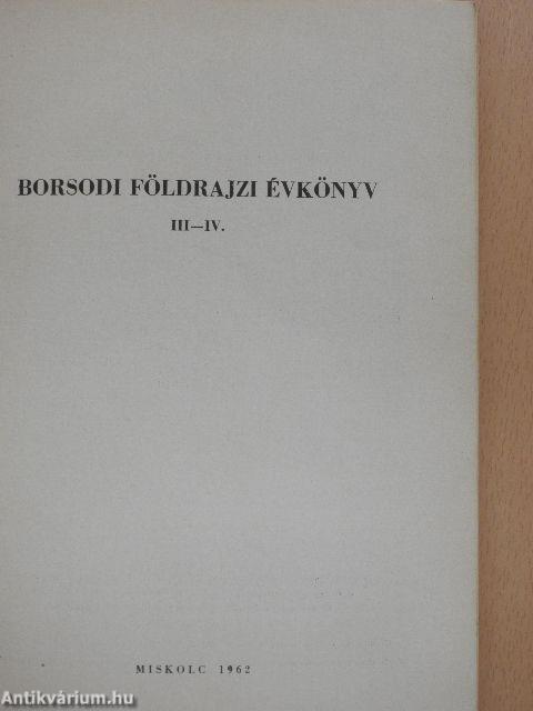 Borsodi földrajzi évkönyv III-IV.