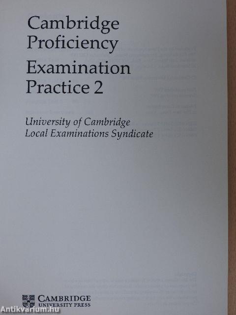 Cambridge Proficiency Examination Practice 2