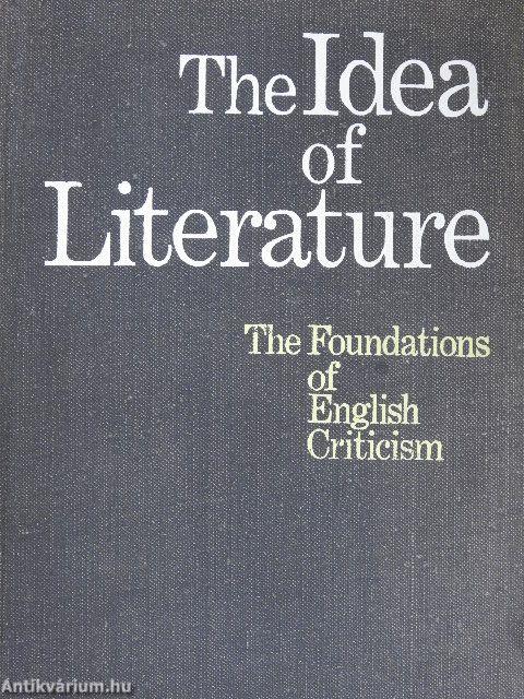 The Idea of Literature