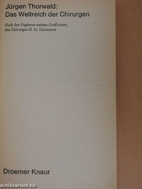Das Weltreich der Chirurgen