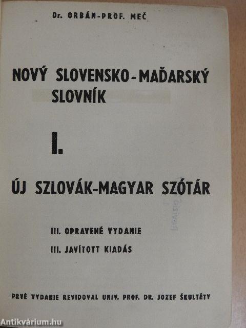 Új szlovák-magyar szótár I.