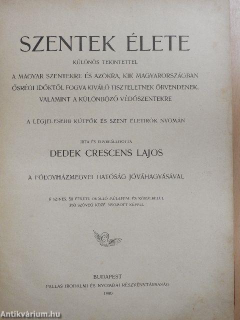 Szentek élete I. (töredék)