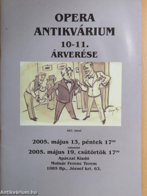 Opera Antikvárium 10-11. árverése