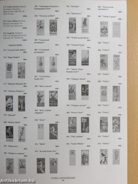 Opera Antikvárium 10-11. árverése