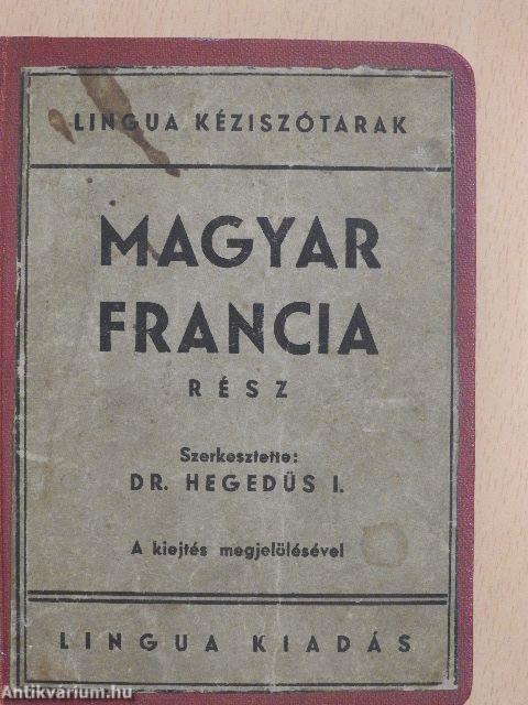 Magyar-francia és francia-magyar kéziszótár I. (töredék)