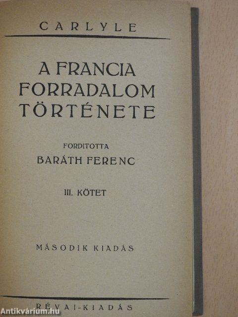 A francia forradalom története III. (töredék)