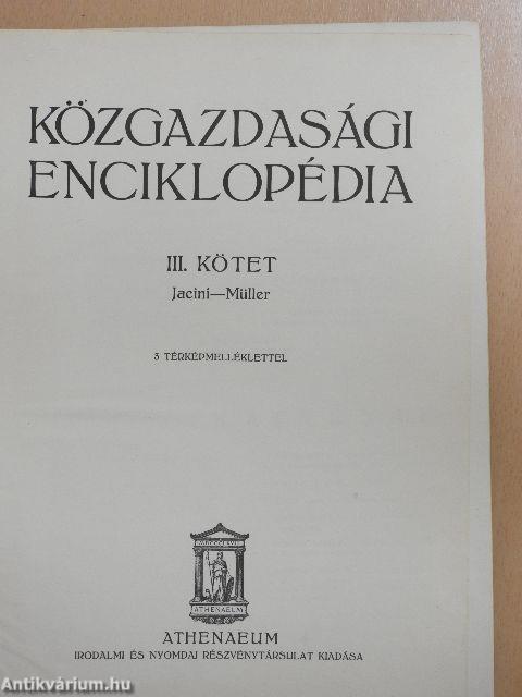 Közgazdasági Enciklopédia III. (töredék)