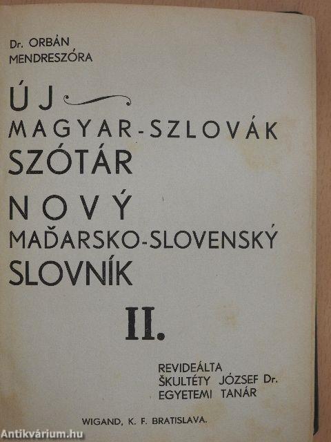 Új magyar-szlovák szótár II.